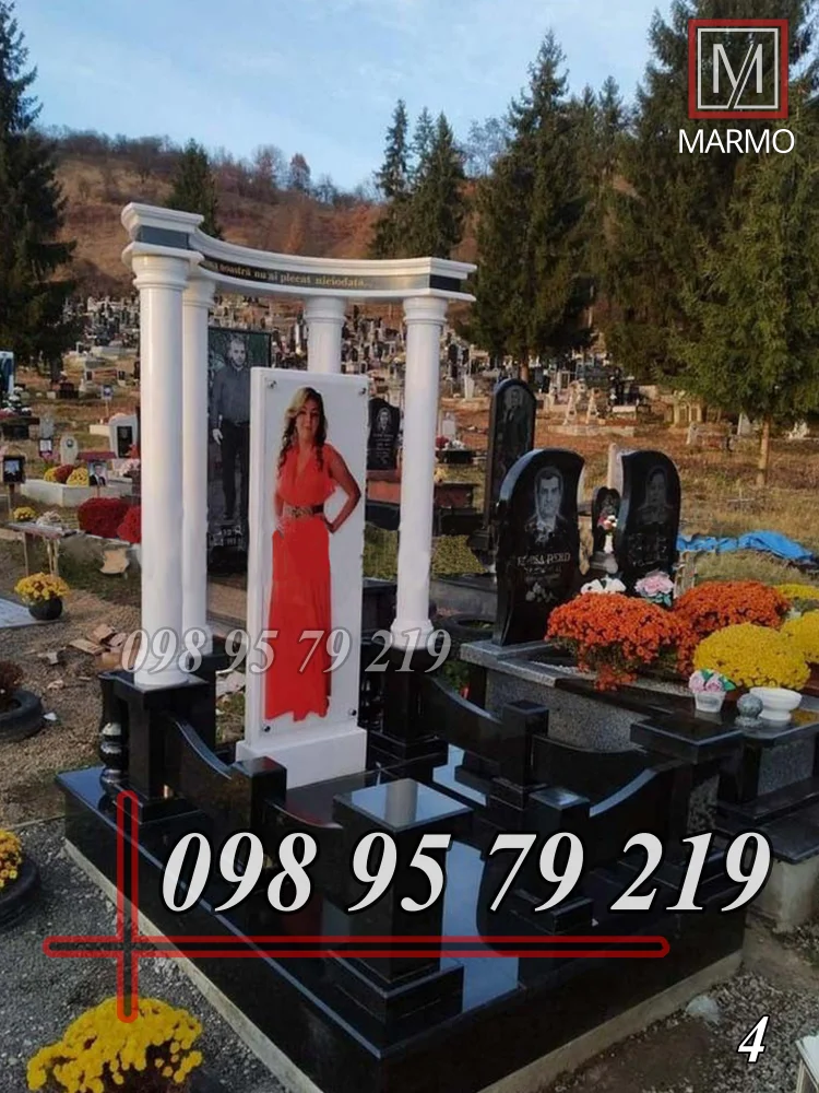 Пам'ятник з білого мармуру №4
