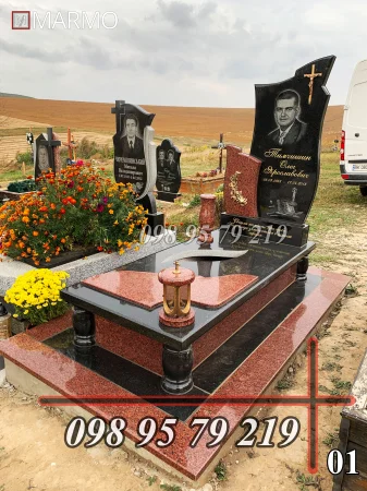 Одинарний пам'ятник з граніту №1