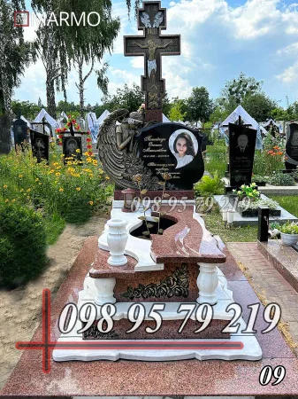 Одинарний пам'ятник з граніту №9