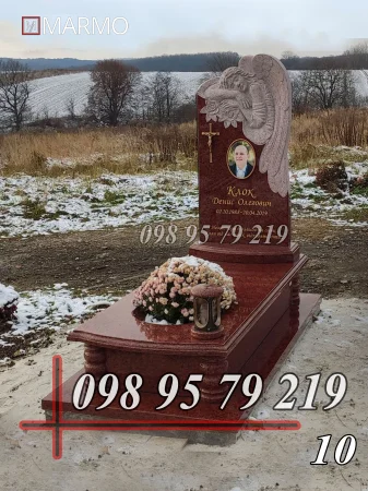 Одинарний пам'ятник з граніту №10