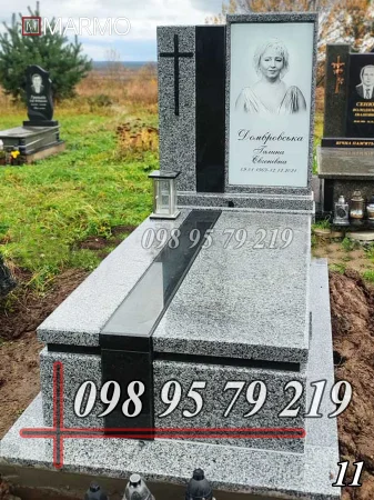 Одинарний пам'ятник з граніту №11