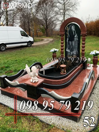 Одинарний пам'ятник з граніту №52