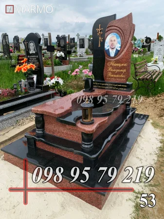 Одинарний пам'ятник з граніту №53