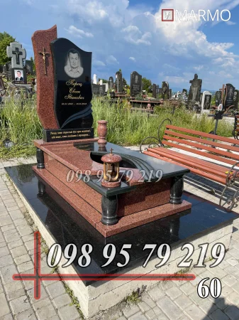 Одинарний пам'ятник з граніту №60